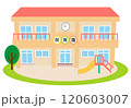保育園の建物のイラスト 120603007