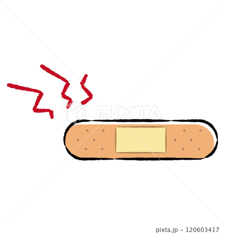 絆創膏のシンプルなイラスト 絆創膏のシンプルなイラスト 120603417