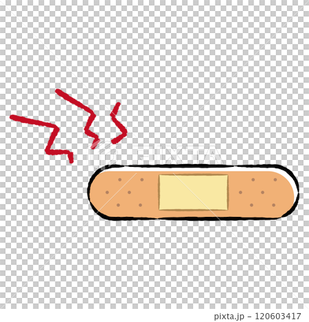 絆創膏のシンプルなイラスト 絆創膏のシンプルなイラスト 120603417