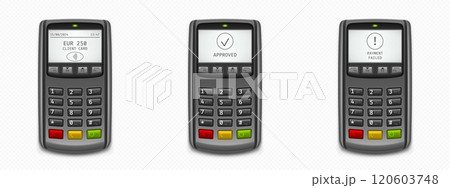 Credit card payment pos terminal. 3d pay device Credit card payment pos terminal. 3d pay device 120603748