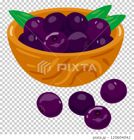 ボウルに盛られたアサイーセット ボウルに盛られたアサイーセット 120604042