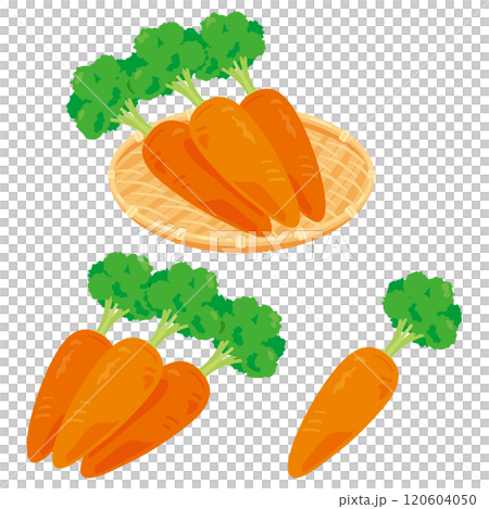 胡蘿蔔套裝放在竹漏勺中 120604050