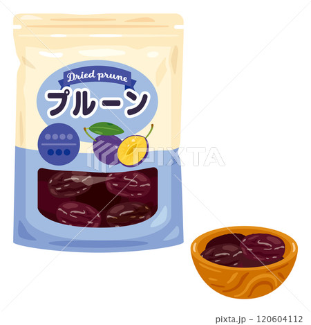 袋入りのドライプルーンセット 120604112