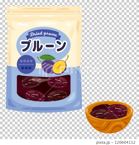 袋入りのドライプルーンセット 120604112