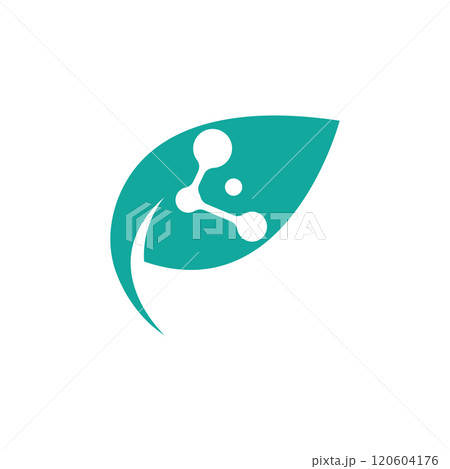 Bio tech leaf and molecule Bio tech leaf and molecule 120604176