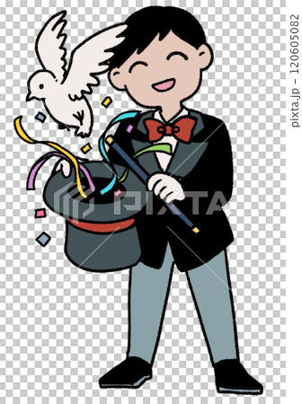 Magician who releases pigeons Magician who releases pigeons 120605082