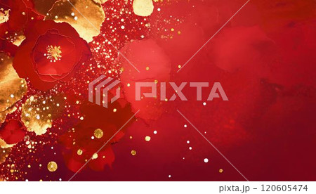 赤い和紙の背景素材 赤い和紙の背景素材 120605474