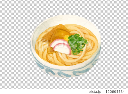 水彩で描いたきつねうどんのベクターイラスト 水彩で描いたきつねうどんのベクターイラスト 120605584