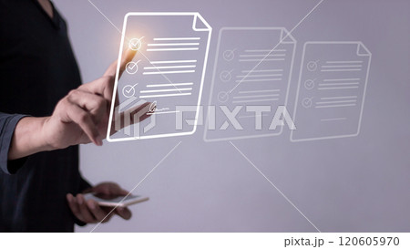 Young man with smartphone mobile hand touching to sign a business contract online Young man with smartphone mobile hand touching to sign a business contract online 120605970