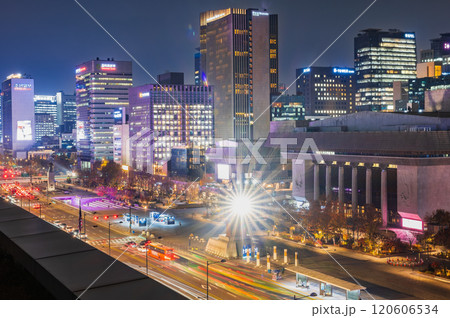ソウル 光化門広場 夜景 ソウル 光化門広場 夜景 120606534