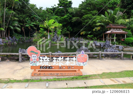 【沖縄県】琉球村の池（中央広場） 120606815