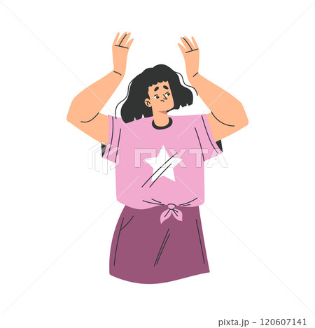 Angry Annoyed Woman Character Have Conflict and Argument with Someone Vector Illustration 120607141