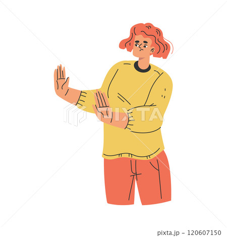 Angry Annoyed Woman Character Have Conflict and Argument with Someone Vector Illustration 120607150