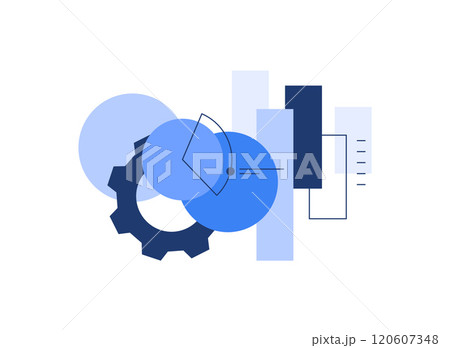 Charts and data science,Web banner, infographic element 120607348