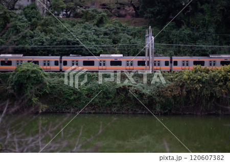 電車とお濠 120607382