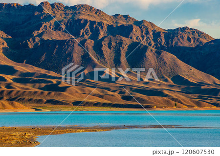 National natural parks of Kazakhstan. Tien Shan and Bartogay reservoir in Almaty region, picturesque nature of Central Asia. 120607530