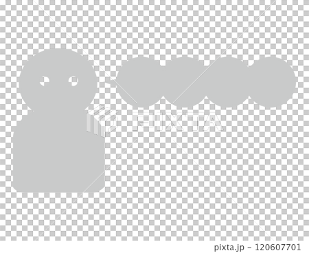 商業圖示語音泡沫人單色餃子 120607701