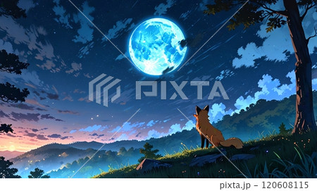 月夜に輝く幻想のキツネ_8 120608115