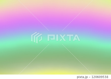 ふんわり曲線を描く淡いパステルカラーの虹色光彩テクスチャー 120609538