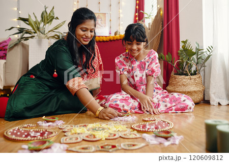 Celebrating Traditional Festival with Vibrant Decorations 120609812
