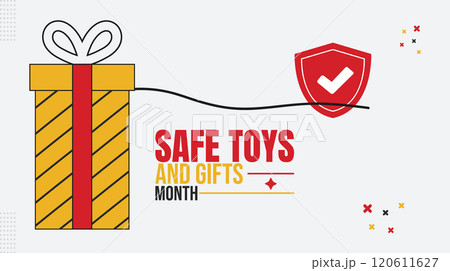Choose Safe Toys for Children, Safe Toys and Gifts Month, observed every year in December. Holiday concept.  120611627