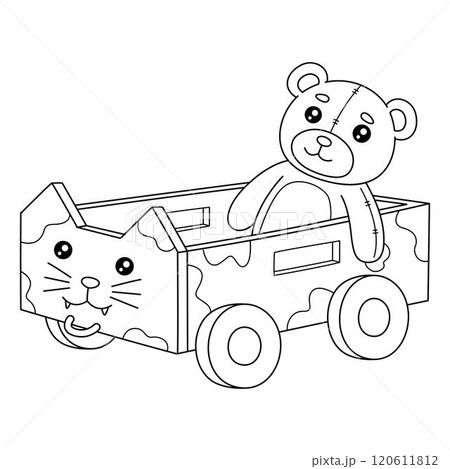 Baby Shower Toys Isolated Coloring Page for Kids Baby Shower Toys Isolated Coloring Page for Kids 120611812