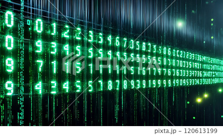 緑の数字のデジタルコード - 近未来のサイバースペース 緑の数字のデジタルコード - 近未来のサイバースペース 120613199