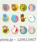 a collection of twelve zodiac animals 120613407