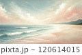 波打ち際の水彩画風イラスト 120614015