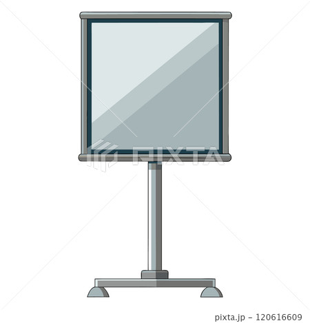 Blank white ad stand or banner mockup, front view, isolated. Clear street poster billboard for advertising 120616609