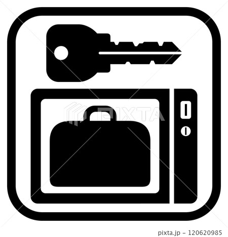 コインロッカーの場所を示す標識 120620985