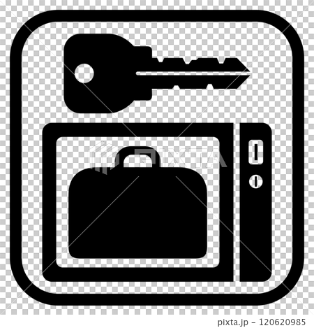 コインロッカーの場所を示す標識 120620985