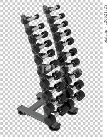 Gym Dumbbell rack, a stand for weightlifting gym equipment 120621525