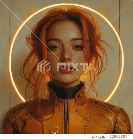 Radiant Portrait of Woman with Halo Radiant Portrait of Woman with Halo 120622074