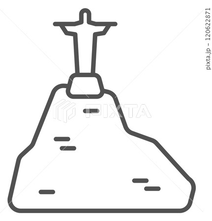 Jesus Christ monument. Famous brazil landmark icon 120622871