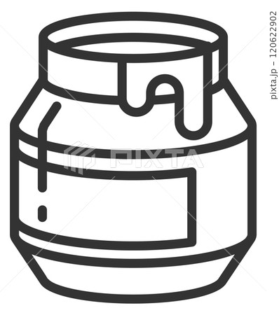 Honey jar line icon. Sweet homemade product 120622902