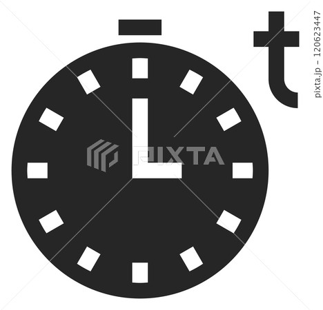 Time measure black icon. Clock hour symbol 120623447