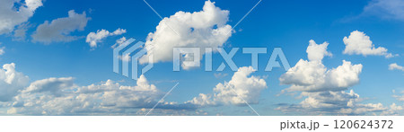 Panorama blue sky and clouds with daylight natural background. 120624372