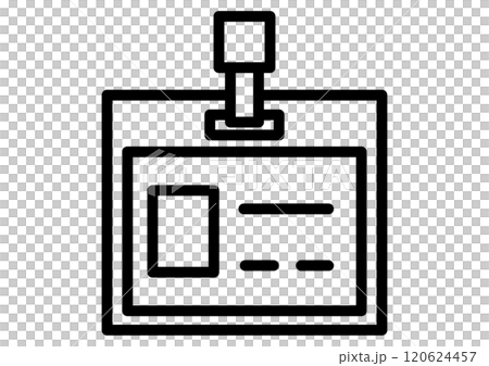 Icon of employee ID card, ID card, or ID card in a case 120624457