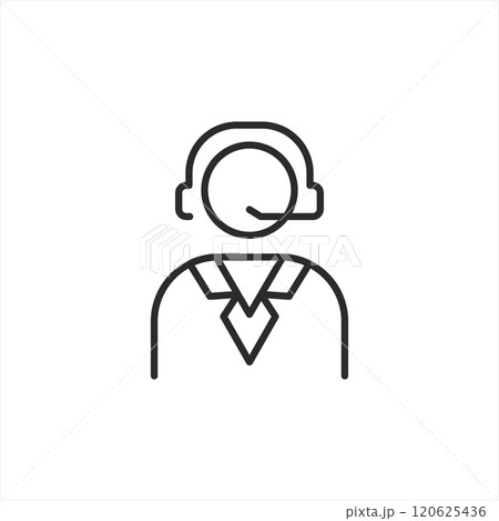 Customer Support Manager Icon Customer Support Manager Icon 120625436