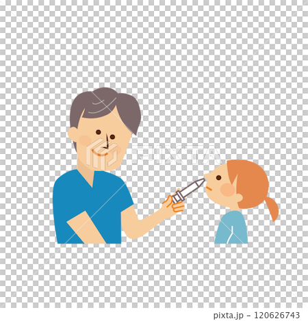 予防接種　スプレータイプ　イラスト素材 120626743