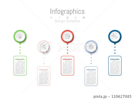 Infographic 5 options design elements for your business data. Vector Illustration. Infographic 5 options design elements for your business data. Vector Illustration. 120627085