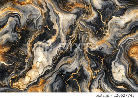 A fluid abstract design with swirling patterns of Marble ink pattern, resembling marble or a cosmic nebula A fluid abstract design with swirling patterns of Marble ink pattern, resembling marble or a cosmic nebula 120627743