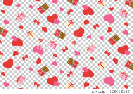 情人節心型巧克力背景素材(透明背景) 情人節心型巧克力背景素材(透明背景) 120628187