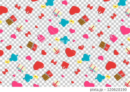 攜帶情人節情書的鳥巧克力背景素材(透明背景) 攜帶情人節情書的鳥巧克力背景素材(透明背景) 120628190
