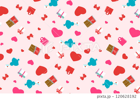 バレンタインのラブレターを運ぶ鳥やチョコレートの背景素材(ピンク) バレンタインのラブレターを運ぶ鳥やチョコレートの背景素材(ピンク) 120628192