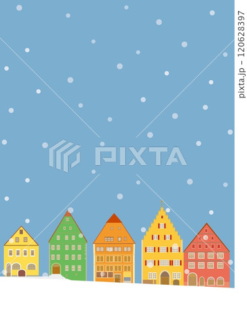 ローテンブルク　rothenburg ob der tauber　ドイツ　germany　雪風景 120628397