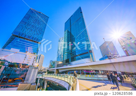 日本の東京都市景観未来へー。 廃墟のような光景…さよなら渋谷駅西口…そして新時代へ…希望の光＝25日 120628586