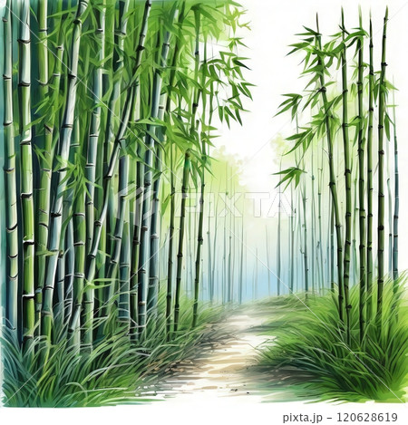Vibrant Green Bamboo Stalks, the AI Image Generator, 120628619