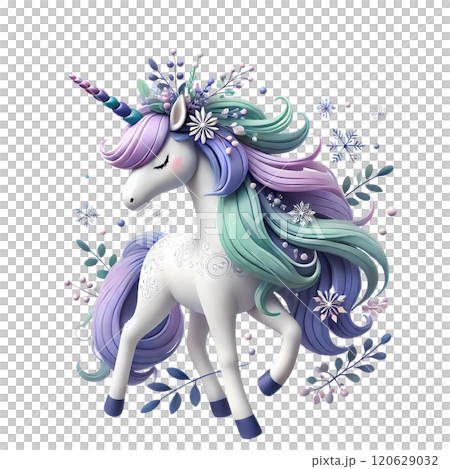 unicorn with flowers unicorn with flowers 120629032